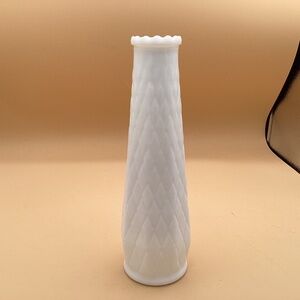 White Milkglass bud vase